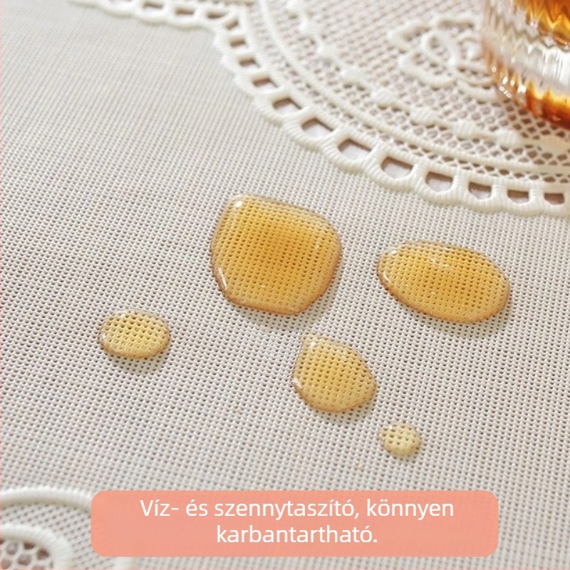 Kerek asztalterítő, vízálló és porálló, égési sérülések elleni védelemmel, modern minimalista skandináv stílusú, luxus otthoni használatra