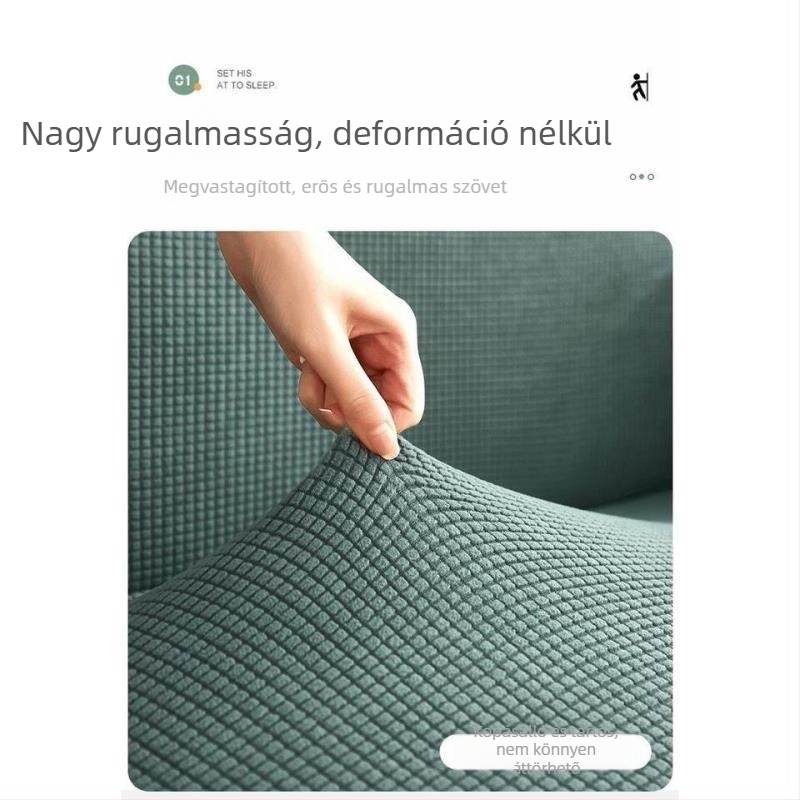Nagy, négyszögletes, elasztikus védőhuzat alacsony négyzet alakú lábtartóhoz, teljes lefedettség, szürke