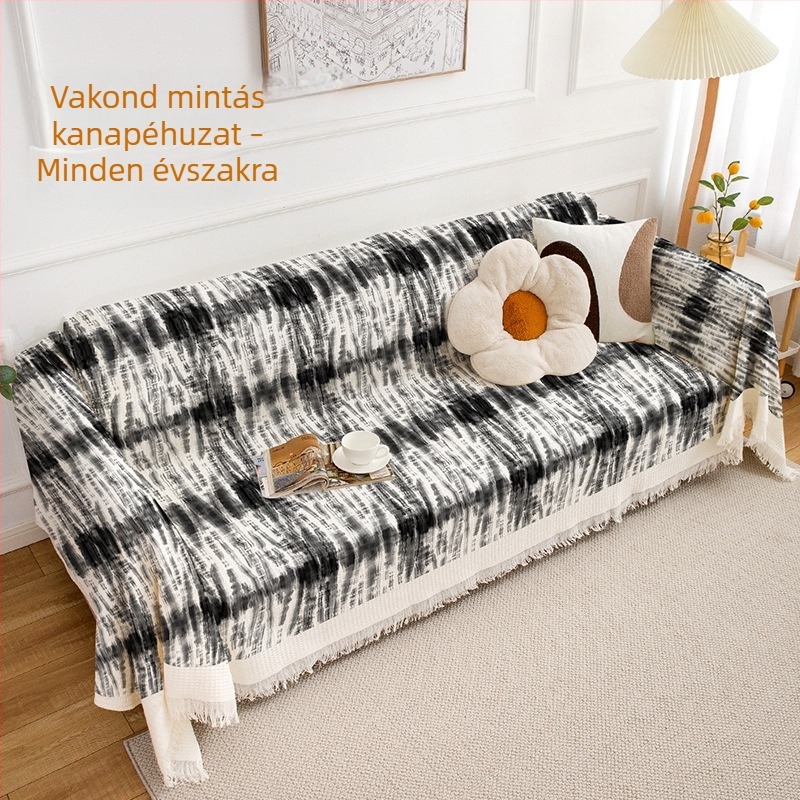Floral mintás INS stílusú kanapétakaró – univerzális védőhuzat több üléses kanapóhoz, minden évszakra