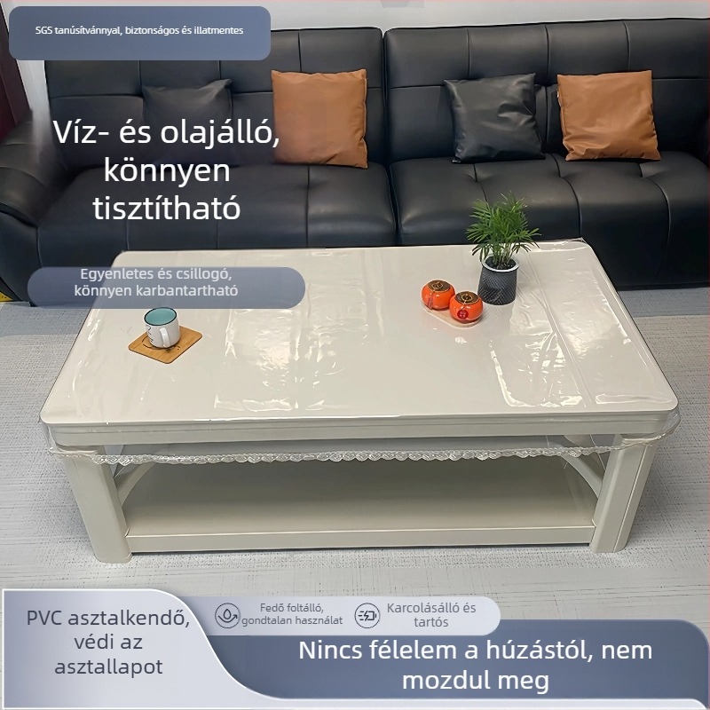 PVC átlátszó asztalvédő grillhez – magas hőmérséklet-tűrés, csúszásmentes, kopásálló, olajálló, hőszigetelő