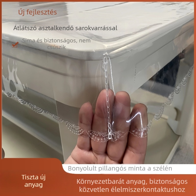 PVC átlátszó asztalvédő grillhez – magas hőmérséklet-tűrés, csúszásmentes, kopásálló, olajálló, hőszigetelő