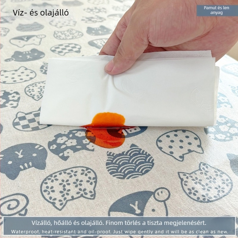 TPU asztalterítő, téglalap alakú, vízálló, olajálló, kopásálló, modern minimalista stílus