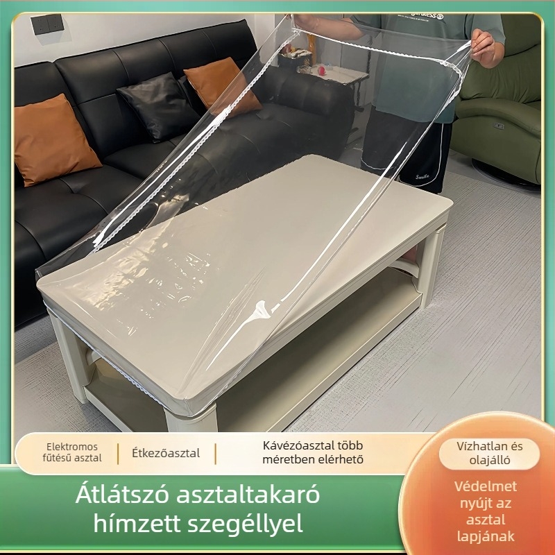 Négyszögletes PVC asztalterítő, csúszásmentes, porálló, hőálló és szennyeződésálló