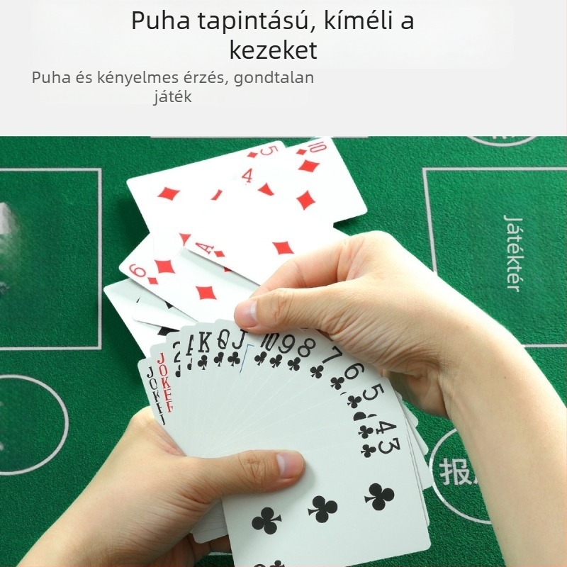 Guandan és Texas Hold'em kártyajátékhoz készült asztalterítő, csúszásmentes, zajcsökkentő, vastagított