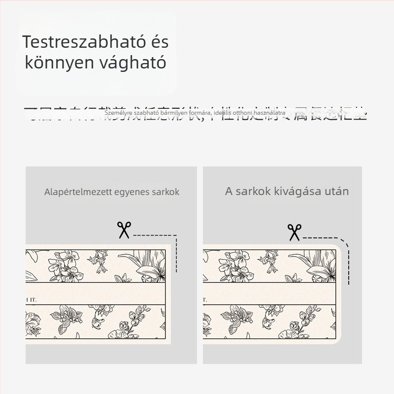 PVC asztali védőmat – téglalap alakú, többfunkciós, vízfelvételre képes, szennyeződés elleni védelem, modern minimalist stílus