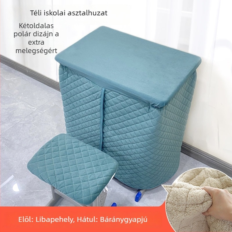 Elsős diákok íróasztal fedője, teljes pamut asztalterítő báránybőr bélésse, meleg és szélálló