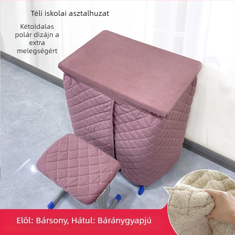 Elsős diákok íróasztal fedője, teljes pamut asztalterítő báránybőr bélésse, meleg és szélálló