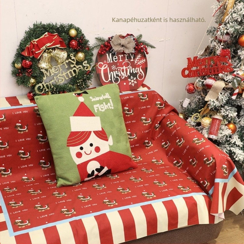 Karácsonyi asztalterítő, Instagram-stílusú, retro kockás mintával, dekoráció étkezőasztalhoz és kávézóasztalhoz, íróasztali alátét, fotóháttér