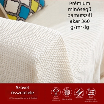 Poliészter kanapéhuzat, csíkos minta, egyszerű stílus