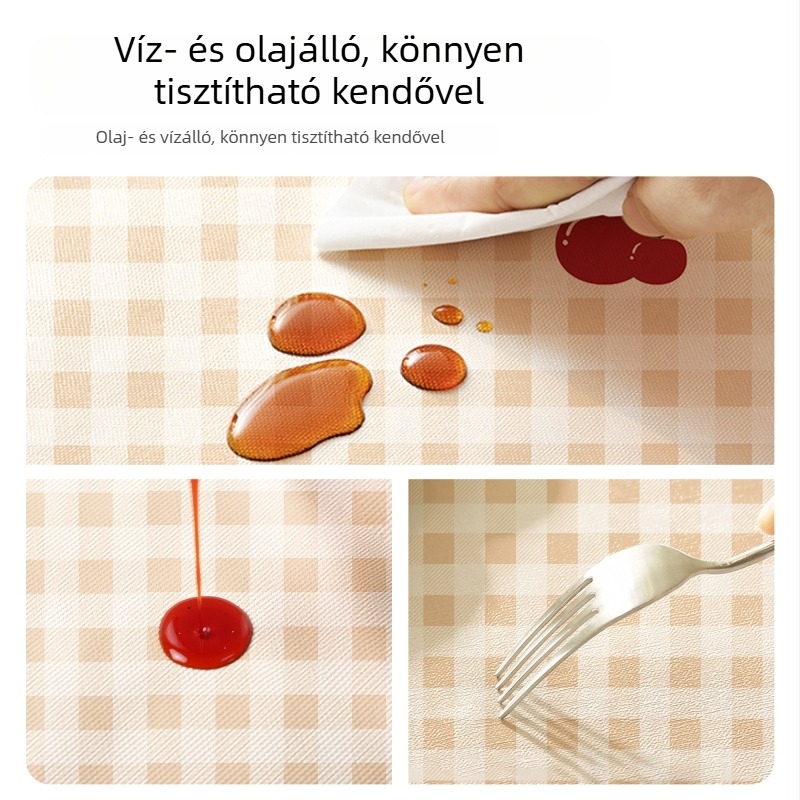 Asztalterítő - vízálló, nem igényel mosást, égés elleni védelem, hőszigetelő, téglalap alakú