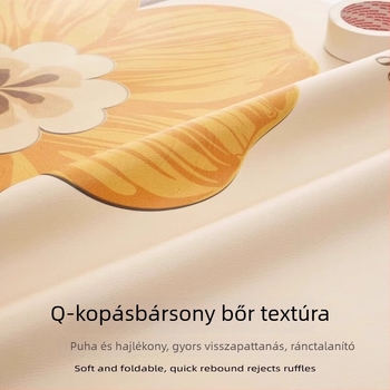 Kávéasztal-mat Cortex anyagból, téglalap alakú, modern minimalist stílus, növények és virágok mintázat