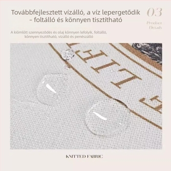 Amerikai stílusú retro romantikus olajfestmény-stílusú asztalterítő, lenhatású textúrájú anyagból, vízálló, jacquard dizájn, vidéki hangvétel