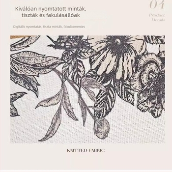 Amerikai stílusú retro romantikus olajfestmény-stílusú asztalterítő, lenhatású textúrájú anyagból, vízálló, jacquard dizájn, vidéki hangvétel