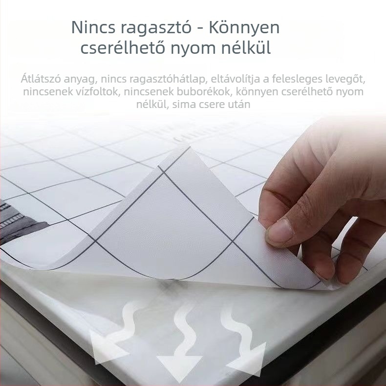 Nyomtatott műanyag asztalterítő, vízálló és olajálló, téglalap alakú asztal- és szekrényvédő matrac