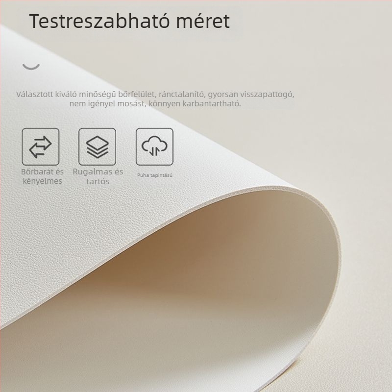 Bőr téglalap alakú asztali alátét, vízálló és olajálló, skandináv stílus