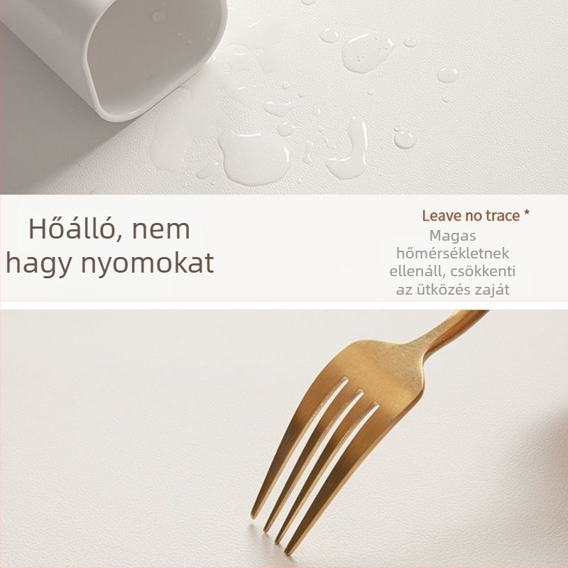 Bőr téglalap alakú asztali alátét, vízálló és olajálló, skandináv stílus
