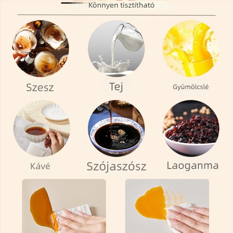 Bőr asztalterítő - Vízálló, Olajálló, Hőálló, Téglalap alakú