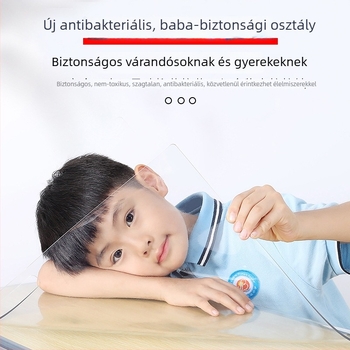Átlátszó PVC asztalvédő gyerekeknek, általános iskola számára, víz- és olajálló, szagtalan, kristályos felület
