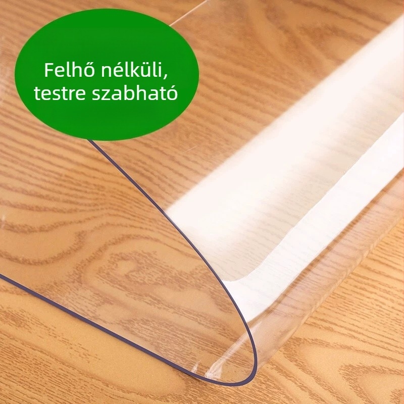 Átlátszó PVC asztalvédő gyerekeknek, általános iskola számára, víz- és olajálló, szagtalan, kristályos felület