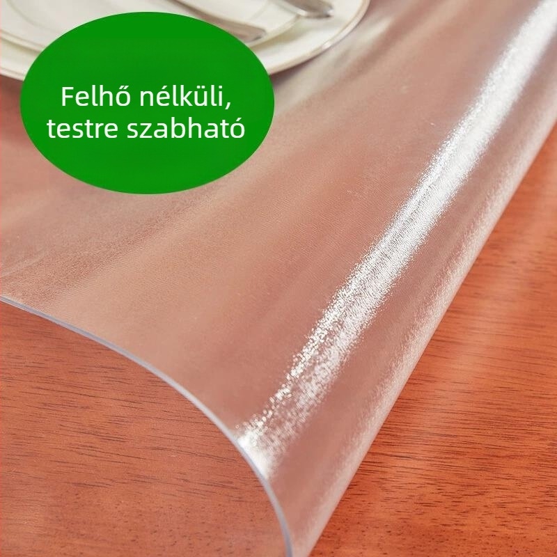 Átlátszó PVC asztalvédő gyerekeknek, általános iskola számára, víz- és olajálló, szagtalan, kristályos felület