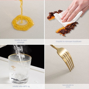 PVC asztalterítő kávéasztalhoz, téglalap alakú, modern minimalist stílus, porvédő és dekoratív