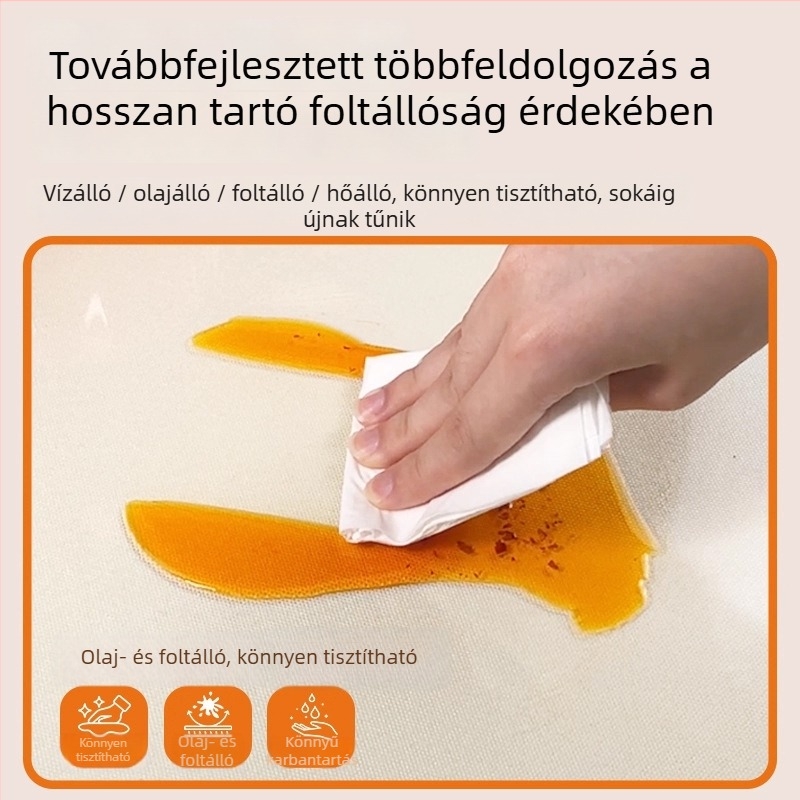 Áttetsző PVC körkörös asztalterítő, víz- és olajálló, hőálló, összecsukható, törölhető felület