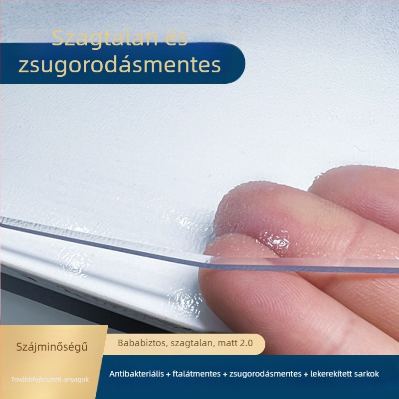 Áttetsző PVC körkörös asztalterítő, víz- és olajálló, hőálló, összecsukható, törölhető felület