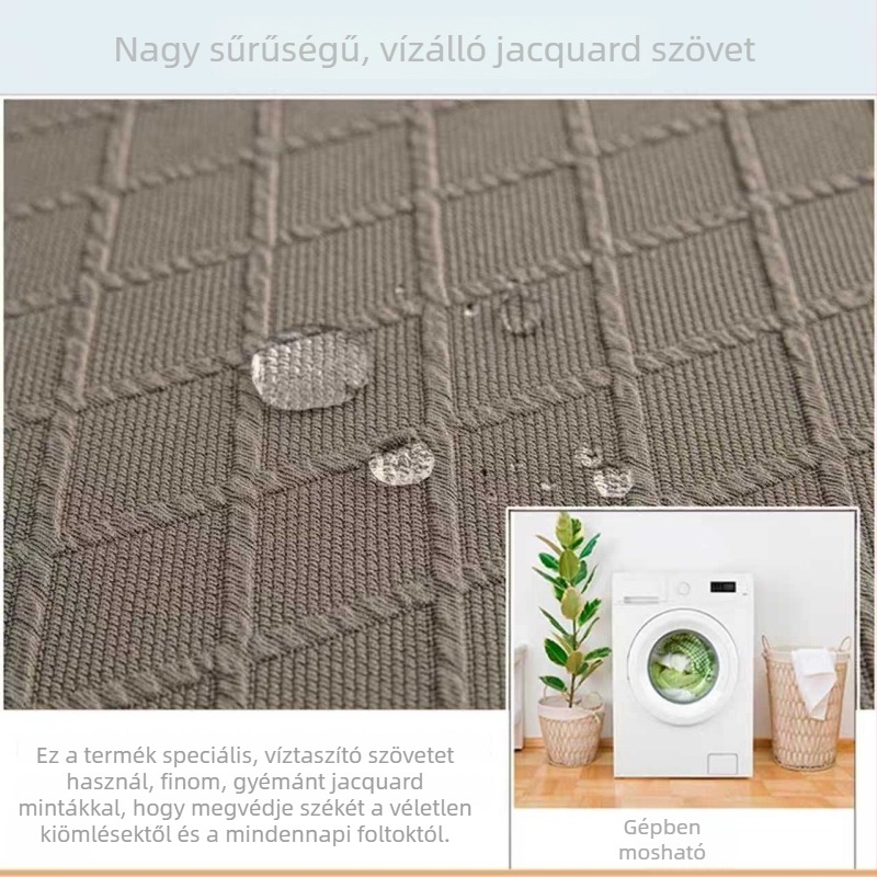 Gyémánt mintás jacquard vízálló székhuzat, egy darabból álló, rugalmas, megnagyított méretben, szállodai bankettekhez