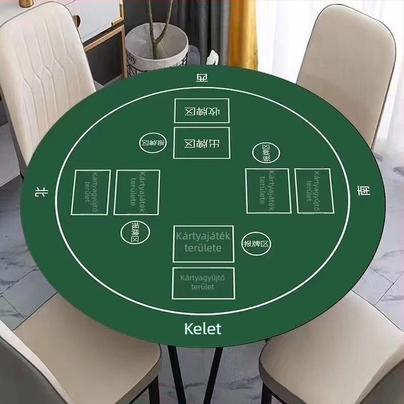 Guandan játékhoz kerek diatomit alátét, csúszásmentes, matt felület, vastított, kék-zöld egyszínű