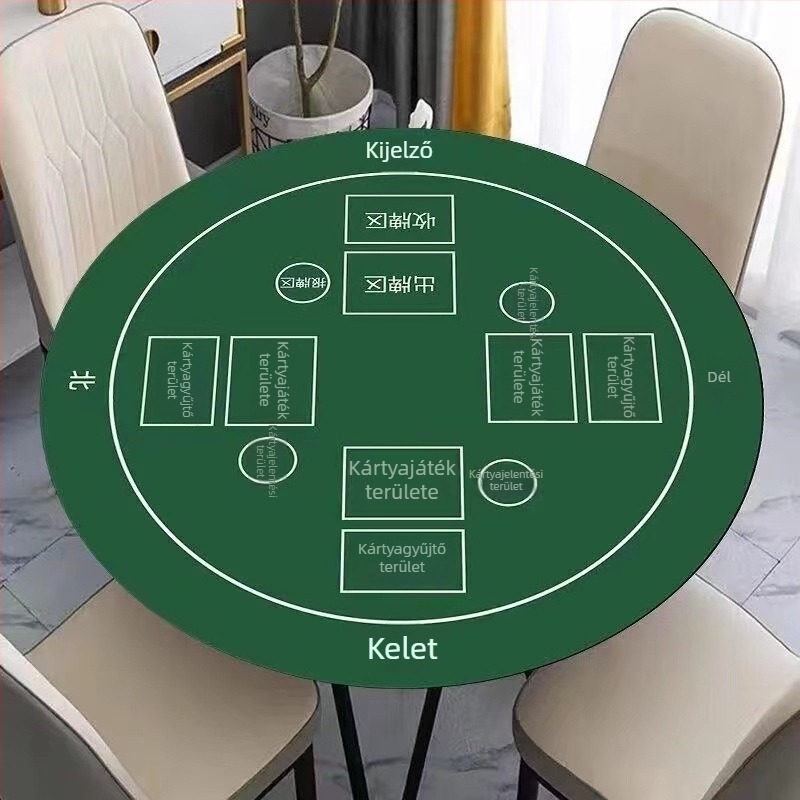 Guandan játékhoz kerek diatomit alátét, csúszásmentes, matt felület, vastított, kék-zöld egyszínű