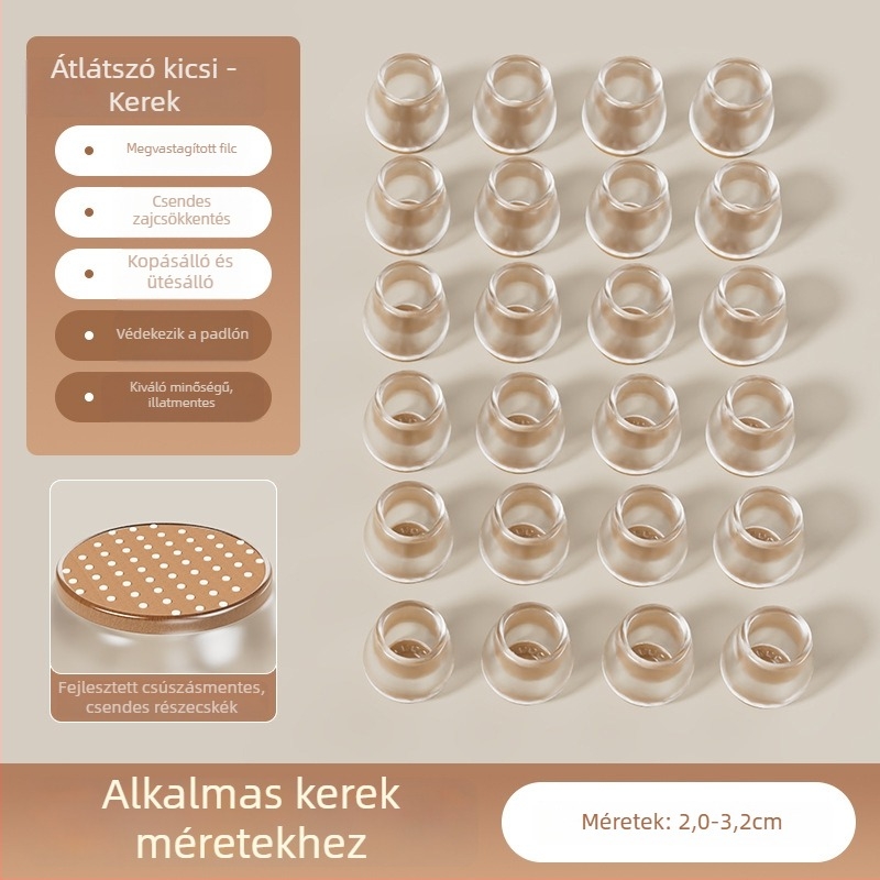 Kör alakú szilikon lábvédők székeinek és asztalainak lábaira, csúszásmentes, kopásálló