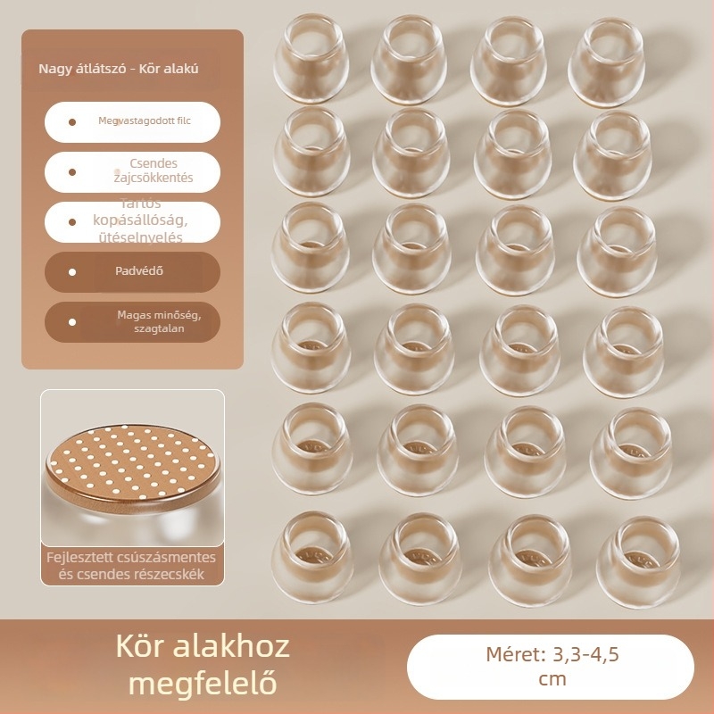 Kör alakú szilikon lábvédők székeinek és asztalainak lábaira, csúszásmentes, kopásálló