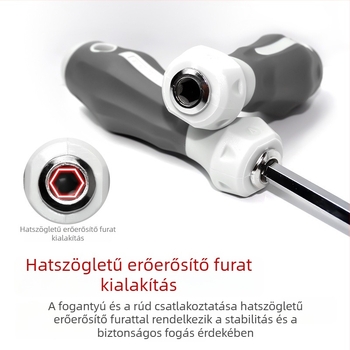 Multifunkcionális csavarhúzó lapos, kereszthornyú és Torx fejjel, mágneses, dupla végű, kézi szerelőeszköz
