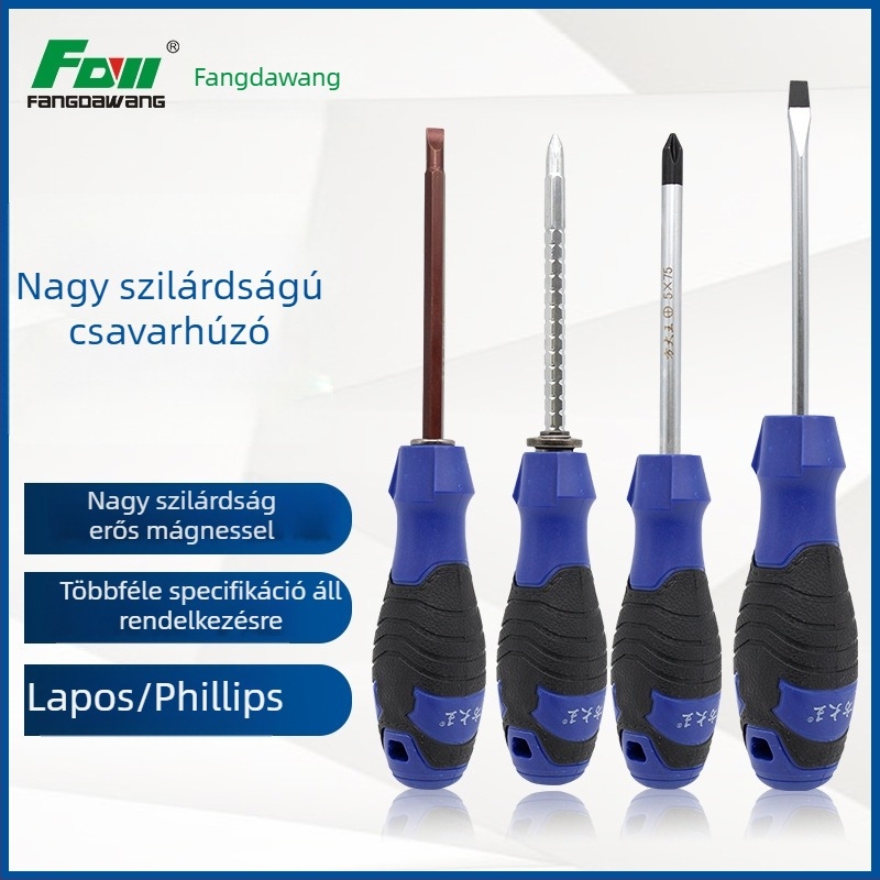 Fangdawang mágneses kézi csavarhúzó készlet Philips és lapos fejű bitekkel, kettős használatú, multifunkcionális eszköz