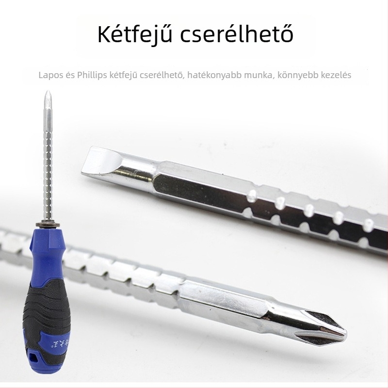 Fangdawang mágneses kézi csavarhúzó készlet Philips és lapos fejű bitekkel, kettős használatú, multifunkcionális eszköz