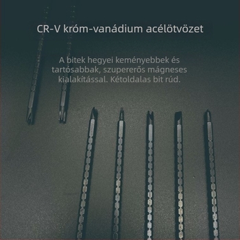 17 az 1-ben mágneses króm-vanádium acélszerszám-készlet, kettős végű bitekkel
