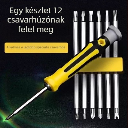 Speciális formájú csavarhúzó készlet: háromszög-, virág alakú fej, U-alakú fej, keresztes fej — többfunkciós precíziós eszköz