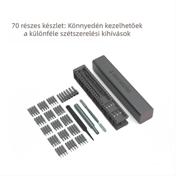70-in-1 kézi csavarhúzó készlet mobiltelefon és számítógép javításhoz — mágneses, S2 ötvözetű szerszám
