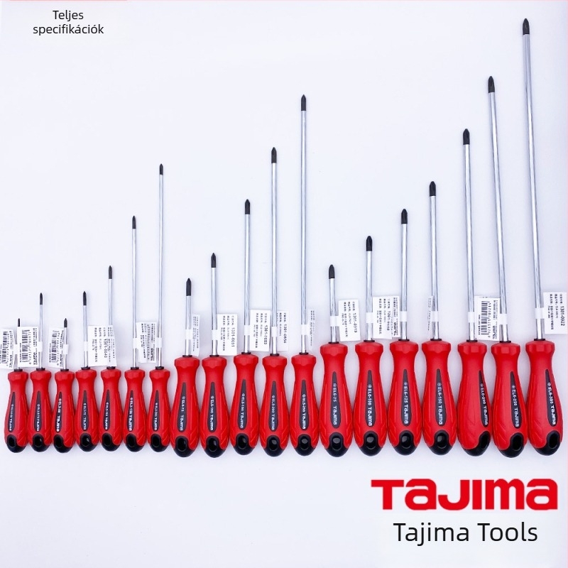 TAJIMA EL sorozat mágneses Philips csavarhúzó puha gumis markolat, Cr-V acél, 3 mm fej