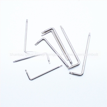 Lyukas Torx csavarhúzó, T6-T30, L-alakú kéttagú csavarhúzó edzett kulccsal