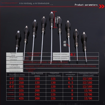 Yonggong 106 csavarhúzó, króm-vanádium acél, izolált, mágneses, súly 0.15–0.24 kg