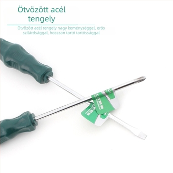 TOTCHI mágneses csavarhúzó készlet, lapos és kereszthornyú fejjel, rendkívül kemény, olajálló, krom-vanádium acél, háztartási használatra, különböző hosszúságú méretek