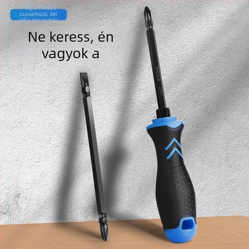 Keresztfejű csavarhúzó, műanyag kivitel