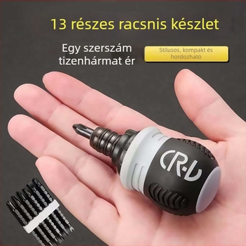 Csavarhúzó ratchet, többfunkciós, dupla fejű, kettős használat, mini teleszkópos kúpos kialakítás, ipari minőség