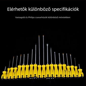 Fusong csavarbehajtó készlet – szigetelt, mágneses, Cr_V krom-vanádium acél, lapos fej