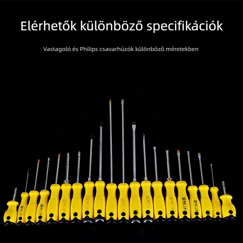 Fusong csavarbehajtó készlet – szigetelt, mágneses, Cr_V krom-vanádium acél, lapos fej