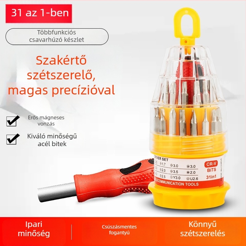 CHTON 31-in-1 csavarhúzó készlet mágneses szigeteléssel, szénacélból, 46 darab