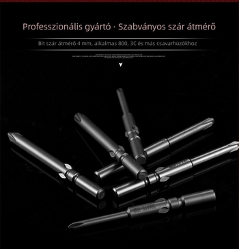 Mágneses Philips PH0-os bit elektromos csavarhúzóhoz, 4 mm-es tengely
