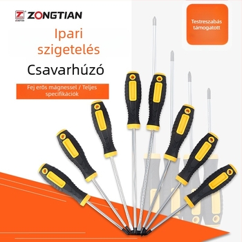 Szigetelt Phillips csavarhúzó, kézi, többfunkciós, különböző méretek, hardverjavító eszköz