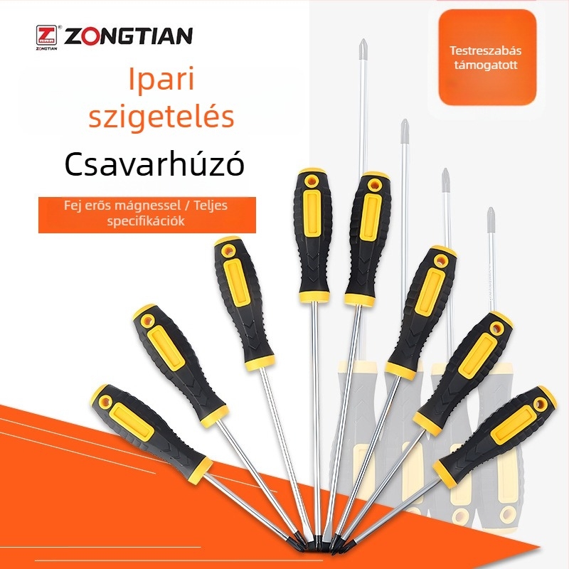 Szigetelt Phillips csavarhúzó, kézi, többfunkciós, különböző méretek, hardverjavító eszköz